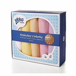 KIKKO Plienky detské z biobavlny Staré časy 70x70 (5 ks) – pastels, pre dievčatá