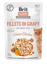 Brit Kapsička Care Cat Fillets In Gravy Chicken 85g