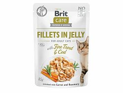 Brit Kapsička Care Cat Fillets In Jelly With Fine Trout & Cod 85g