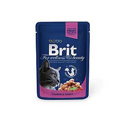 Brit Kapsička Cat Prem Pouches Losos+Pstruh 100g