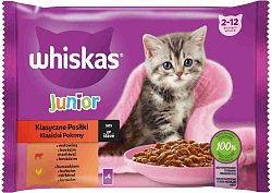 WHISKAS Junior klasický výber 4 x 85 g