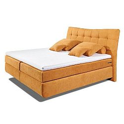 Sconto Posteľ boxspring LAYLA oranžová, 180x200 cm