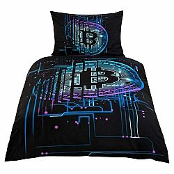 Sconto Posteľná bielizeň BITCOIN 70x90 cm a 140x200 cm