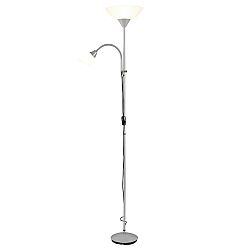 Sconto Stojacia lampa ERZWO strieborná/biela