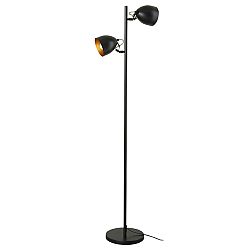 Sconto Stojacia lampa LAURA čierna/zlatá