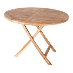 Sconto Záhradný stôl UVAIDU teak, ⌀ 100 cm